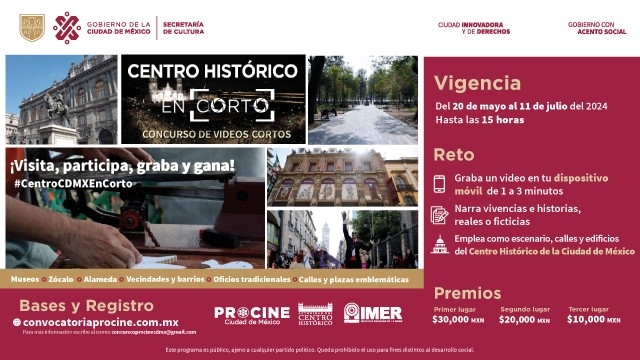Concurso de videos cortos Centro Histórico en corto